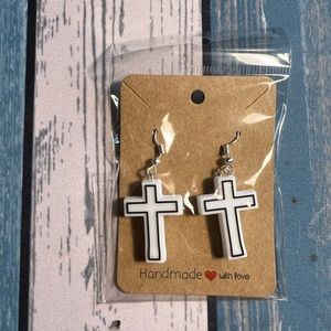 Silicone cross earrings